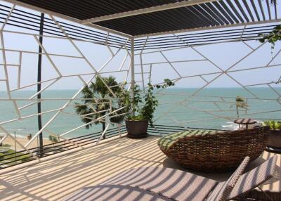 Outdoor balcony with ocean view