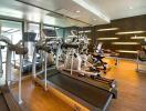 Modern gym with exercise equipment