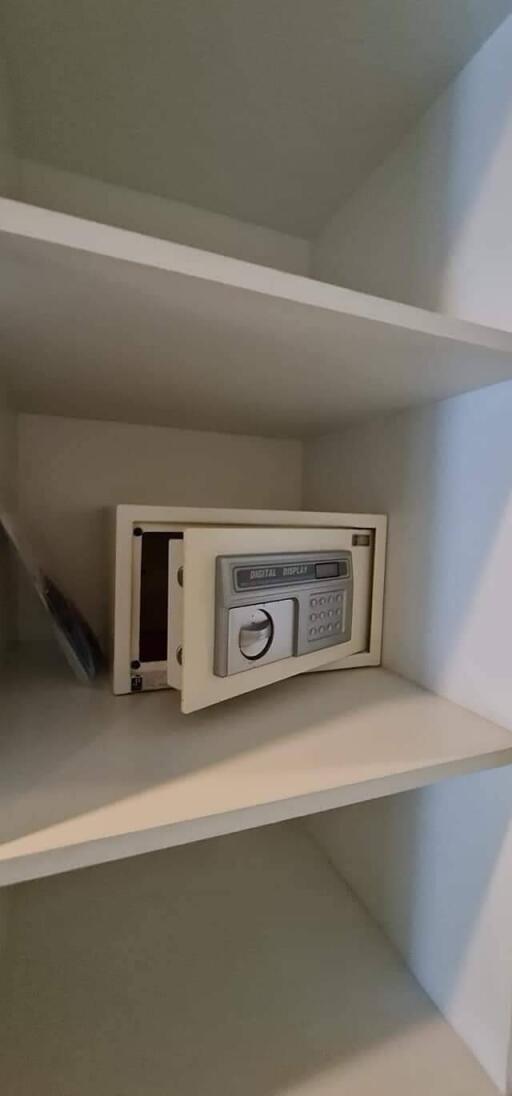 Open safe in a closet