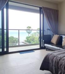 Bedroom with ocean view and balcony