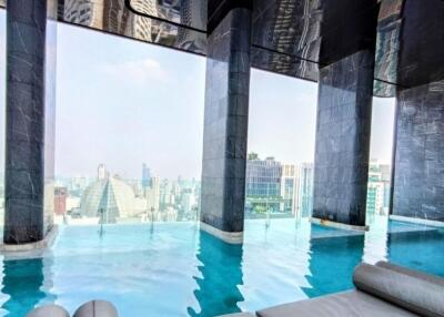 Rooftop infinity pool with city views