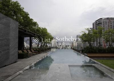 Outdoor infinity pool with city view