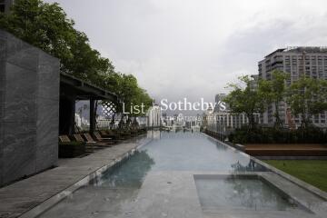 Outdoor infinity pool with city view