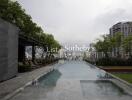 Outdoor infinity pool with city view