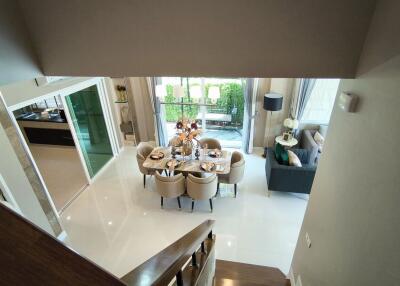 View of a contemporary main living area from stairs