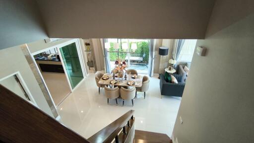 View of a contemporary main living area from stairs