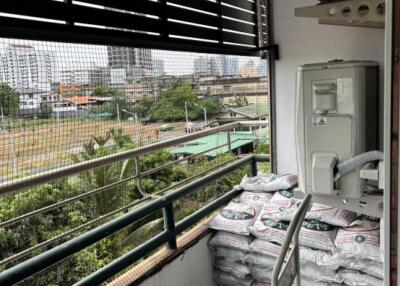 Balcony with utility area and view