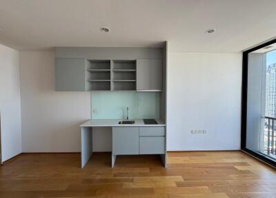 Modern minimalist kitchen with built-in appliances