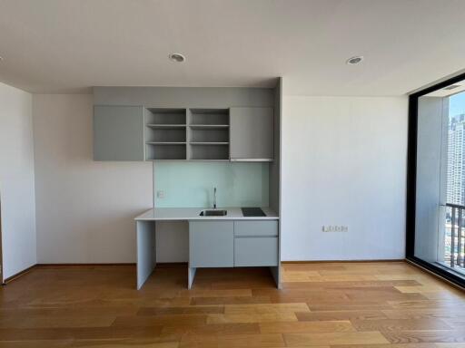 Modern minimalist kitchen with built-in appliances