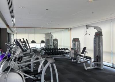 Modern fitness center with exercise equipment