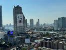 City skyline view with high-rise buildings