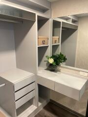 Closet with drawers and shelves