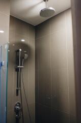 Shower with modern fixtures