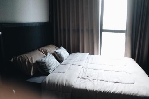 Contemporary bedroom with natural light