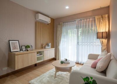 Cozy living room with natural light