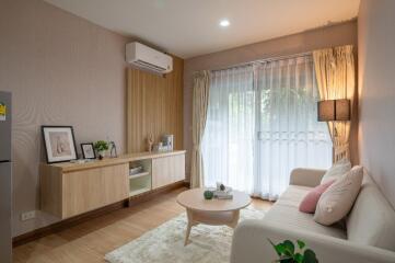 Cozy living room with natural light