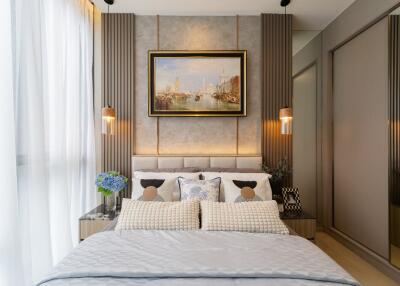 Elegant and cozy bedroom with modern decor