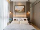 Elegant and cozy bedroom with modern decor