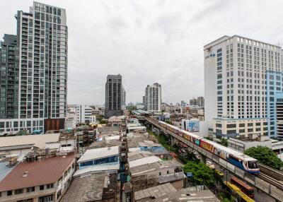 City view with several high-rise buildings