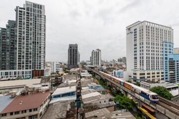 City view with several high-rise buildings