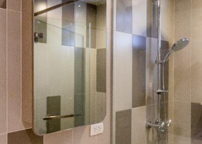 Modern bathroom with sink and shower