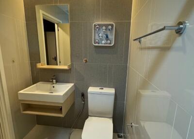 Modern bathroom with sink and toilet