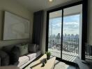 Living room with balcony view