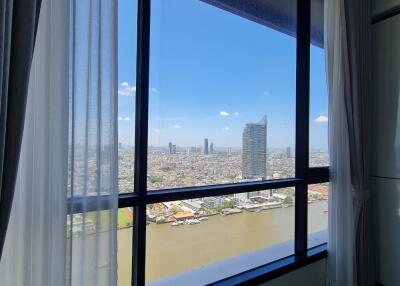 Skyline view from a high-rise apartment