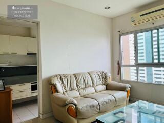 Living room with sofa and window view