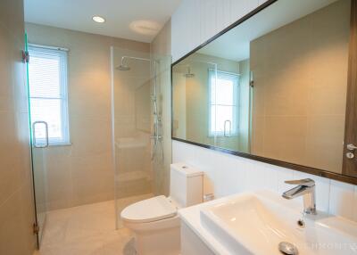 modern bathroom with glass shower