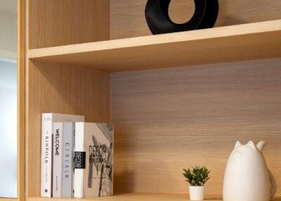 Bookshelf with decorative items