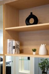 Bookshelf with decorative items