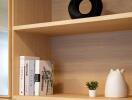 Bookshelf with decorative items