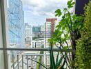 View from balcony overlooking cityscape