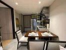 modern kitchen with dining area