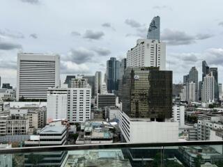 City skyline view with modern buildings