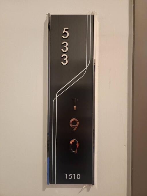 Building door number sign