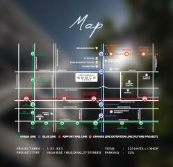 Map of transit lines and key locations around the property