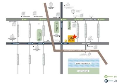 Map showing the location of Life on Rama 4 Road