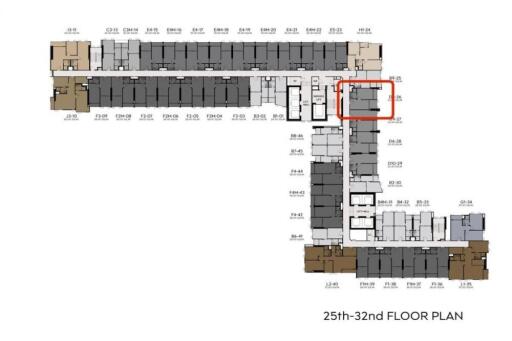 25th-32nd floor plan of a building