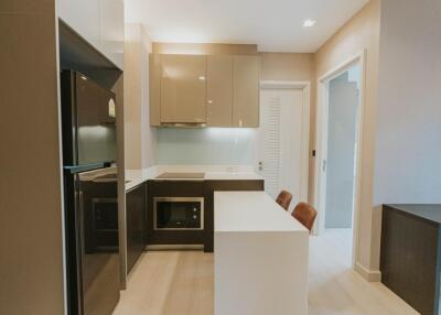 Modern kitchen with sleek cabinetry and island