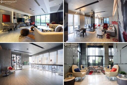 Modern living and common areas in a contemporary building