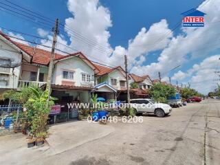 Street view of residential buildings