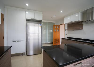 Modern kitchen with stainless steel appliances