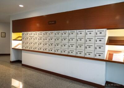 Mailboxes area in a building