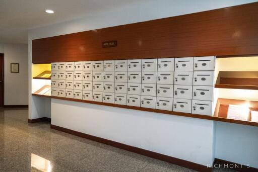 Mailboxes area in a building