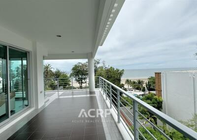 Spacious balcony with ocean view