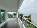 Spacious balcony with ocean view