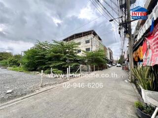 Street view with buildings and greenery