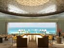 Luxury dining area with ocean view